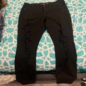 Torrid Distressed Black Jeans